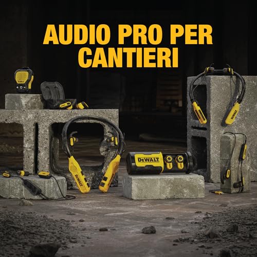 DEWALT - Jobsite Pro X2 ANC Fully Wireless Bluetooth Earbuds, Work Earbuds with Noise Reduction up to 38dB, Rotation Controls, 10 Hours Runtime (More than 40 with the