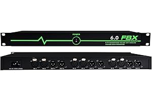 Professional Feedback Suppressor, Audio Processor, 6-In 6-Out Microphone Anti-Howling Frequency Shifter, Feedback Eliminator 