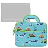 Nabi Elev-8 Case Evecase Kids Tablet Neoprene Sleeve Carrying Case Compatible with Fuhu Elev-8 inch Android Tablet, NABI 2, nabi 2S Tablet PC (SN02-NV07A-WH)- Cute Dinosaurs Themed