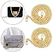 4 Pieces Purse Chain set 47 inch Flat Chain StrapHandbag Chains Accessories Shoulder Cross Replacement Straps and 8 inch Purse Chain Strap Replacement 2 pieces each, with Gold Metal Buckle