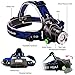 Dland Ultra-Bright Headlamp with Rechargeable Batteries, LED Light Waterproof Zoomable 3 Modes 1000 Lumens Hands-Free Headlight Torch Flashlight
