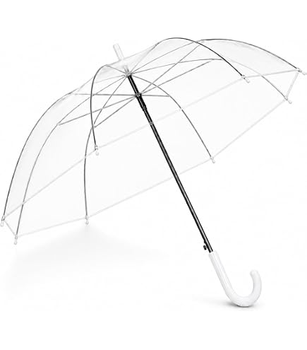 TAJMDGW Clear Patio Umbrella Waterproof Large Market Table Umbrella for Garden Deck Plants Windproof Wedding : Patio, Lawn & Garden