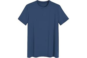 Latuza Men's Viscose Crew Neck Short Sleeves Pajama Sleep Shirt