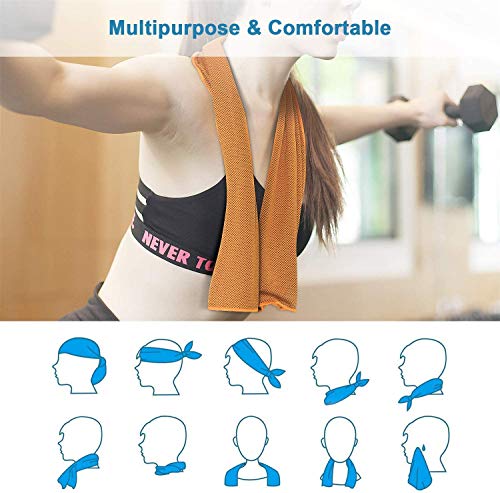 iTrunk Koeldoek, super absorberende zweetdoek voor onmiddellijke koeling, ijskoude sporthanddoek voor yoga, reizen… - Image 7