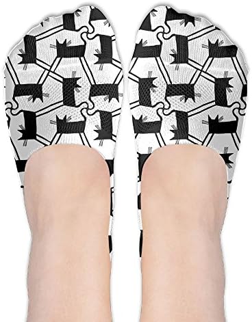Kawaii Black Cat Animal Women's Low Cut Boat Line Socks For Female For Leisure