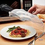 TFM Clear Magnetic| Microwave Plate Cover, Hover Magnetic Function, Convenient and Safe with Steam Vent, Prevents Splatter, Food-Grade PP Material| BPA-Free, FDA-Certified|Dishwasher-Safe
