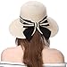 Floppy Summer Sun Beach Straw Hats for Women Accessories Wide Brim UPF 50 Packable M Beige