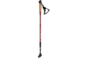 Chinook Nordic Strider 3 Anti-Shock Hiking Pole, Red, 26 to 53 Inch, 1 Count