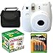 Fujifilm Instax Mini 8 Instant Film Camera (White) With Fujifilm Instax Mini 5 Pack Instant Film (50 Shots) + Compact Bag Case + Batteries Top Kit (Import No us Warranty)