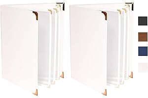 ZHENYI Restaurant Menu Cover 8.5x11 Inch Premium Leather (Set of 2) – 4 Page 8 View, Elegant Durable Menu Holder for Restaurants, Hotels, Cafes, Office, Upscale Dining & Events