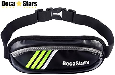 Running Belt Waist Pack,DecaStars Sweatproof Water Resistant Casual Bag for iPhone 7/7 Plus iPhone 6/6 Plus iPhone 5/5S/SE Samsung S7 S6 S5 for Men Women Sport Leisure Outdoor Workout - Black