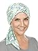 Chemo Fashion Scarf Easy Tie Turban Hat Headwear for Cancer Rip Tide Green Blue Zig Zag