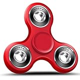 ApexPower EDC Tri Fidget Spinner Spinning 3mins+ Finger Stress Reducer Toy for Boring, Anxiety, Focusing (red)