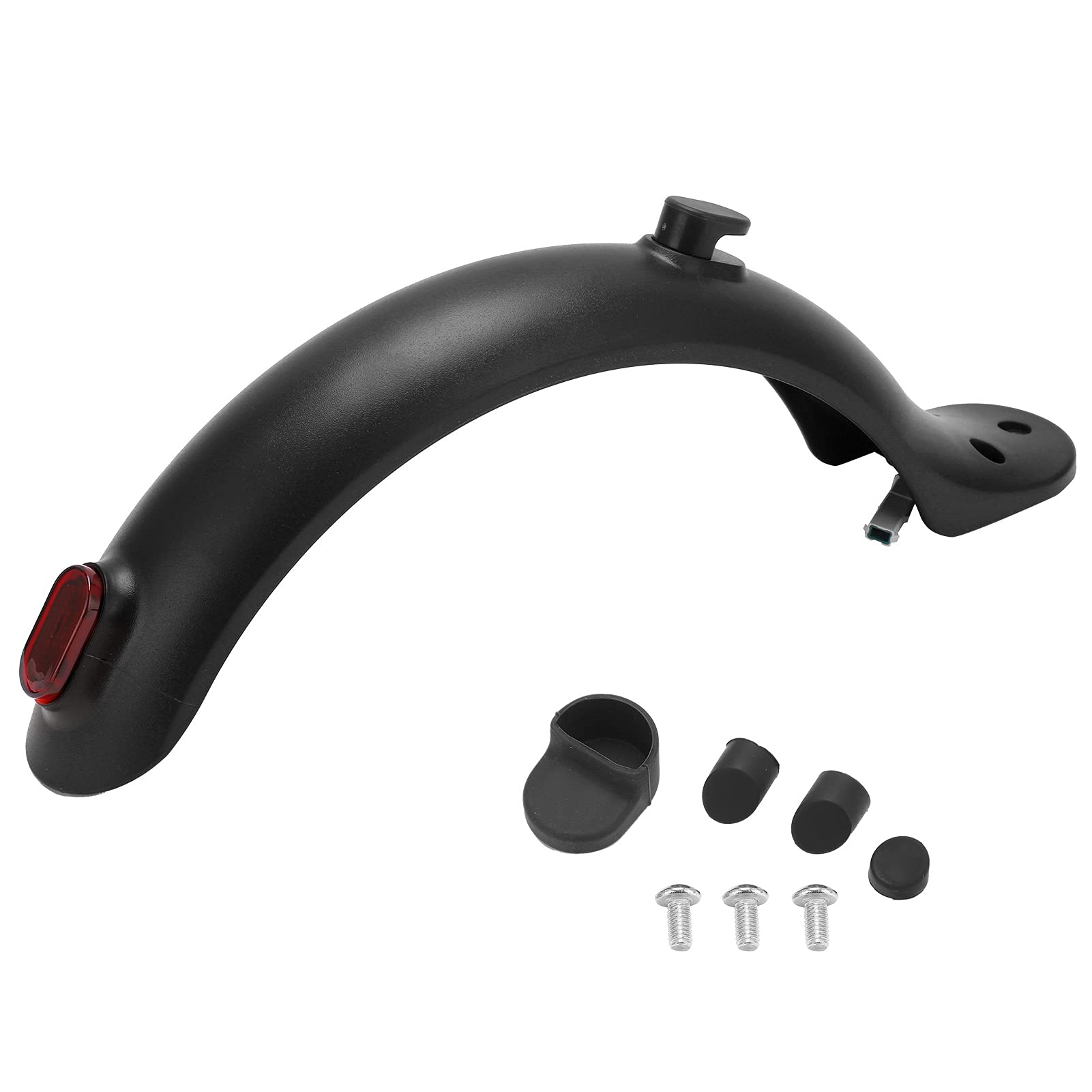 Ejoyous Rear Mudguard, Electric Scooter Rear Mudguard Rear Splash Guard Scooter Replacement Rear with Hook and Taillight for M365/M365 PRO/LITE/PRO2, Waterproof and(Black)