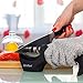 Kitchen Knife Sharpener. 3-Stage Knife Sharpening Tool Helps Repair, Restore and Polish Blades. Cut-Resistant Glove Included