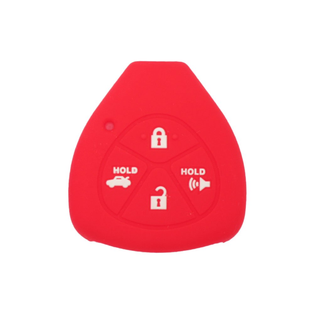 BROVACS Silicone Cover Protector Case Holder Skin Jacket Compatible with TOYOTA 4 Button Remote Key Fob CV2416 Red — image 1