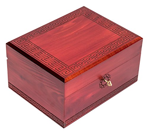 Bello's Mahogany Finished Chessmen Storage Box with Lock & Key from Poland