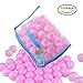 Lightaling 100pcs Pink Ocean Balls & Pit Balls Soft Plastic Phthalate & BPA Free Crush Proof - Reusable and Durable Storage Mesh Bag with Zipper