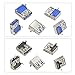 TOVOT 150PCS USB Connectors Assortment Set 15 Sizes Micro USB Connectors Male and Female Ports 2.0 3.0 Type A Jack Socket Connector Replacement Adapters