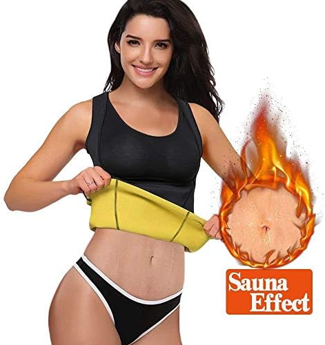 Women Waist Trainer Neoprene Sauna Suit for Weight Loss, Running Yoga Workout Tank Top Sweat Vest