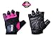 Womens Weightlifting Gloves plus FREE Padded Figure 8 Lifting Straps for Powerlifting-Gym-Crossfit-Weight Training-Biking-Cycling-Best for Comfort-Grip and Callus Protection-Washable *FREE* Fox Fierce Fitness Workout for Women Ebook