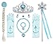 ReliBeauty Little Girls Princess Fancy Dress Elsa Costume with Accessories, 3T, Sky Blue