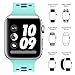Band for Apple Watch 38mm, Alritz Silicone Sport Straps Replacement Wristband Bracelet for Apple Watch Series 3 / Series 2 / Series 1 / Nike+, Mint/Blue
