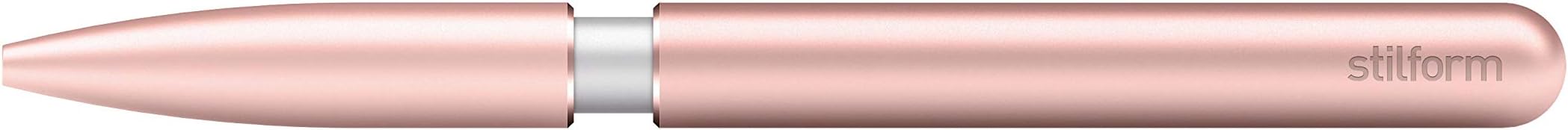 KOSMOS Stilform Aluminium Magnetic Ballpoint Pen With Magnetic Patented Mechanism - Award Winning Golden Ratio Design (Rose Moon)