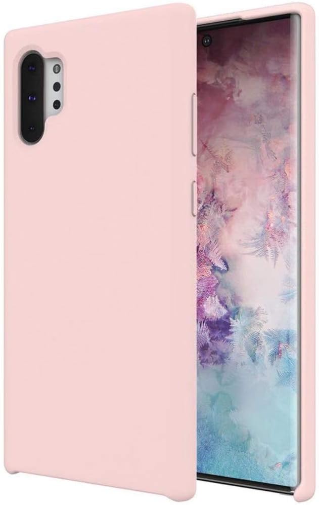 Case for Samsung Galaxy Note 10 Plus,Luhuanx Note 10 Plus case [Romance Series] Liquid Silicone Rubber Shockproof +Soft Microfiber Cloth Lining Cushion Case Compatible with Samsung Note 10 Plus -Pink
