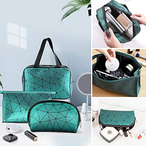 Makeup Bag, Jornarshar 3 Pcs Portable Travel Makeup Bag Waterproof Cosmetic Organizer Toiletry Carry Pouch Portable Makeup Bag Set for Travel, Bathroom and Organizing 3 Makeup Bag, Jornarshar 3 Pcs Portable Travel Makeup Bag Waterproof Cosmetic Organizer Toiletry Carry Pouch Portable Makeup Bag Set for Travel, Bathroom and Organizing