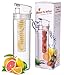 Infuser Water Bottle 27 Ounce - Updated for 2015! - FREE Recipe Booklet with Order* - Made of Eastman Tritan™ - Create Your Own Flavored Water, Naturally, with Ingredients YOU Select | The Fun & Healthy Way to Enjoy Your Daily Water.