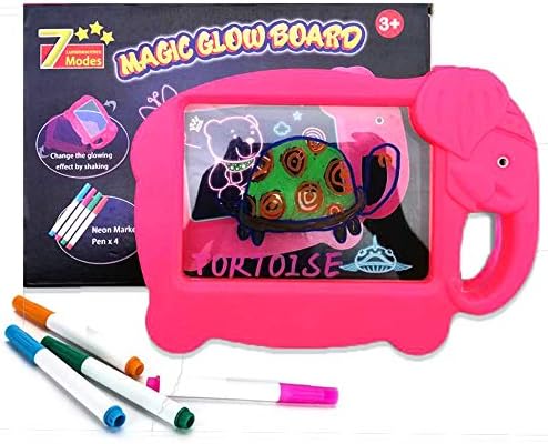 glow art neon effect drawing board