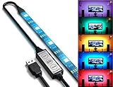TOPMAX RGB Multicolor USB 100cm/3.28ft 5V Waterproof 30 Led Strip Light TV Backlight Bias Lighting for HDTV, Desktop,Tablet etc.