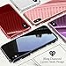 OCYCLONE iPhone Xs Max Case for Women Girl [ Tempered Glass ], Cute Pretty Glitter Diamond Rhinestone Bumper Protective Girly Glass Case for iPhone Xs Max 6.5 Inch for Girls Women - Purple Black