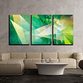 3 Piece Canvas Wall Art - Abstract Mixed Media - Created by Combining Different Layers of Paint and Textures - Modern Home Art Stretched and Framed Ready to Hang - 16"x24"x3 Panels