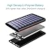 Solar Charger 24000mAh Power Bank High Capacity Solar Power Bank with USB Fan and 3 USB Port External Portable Charger for iPhone, iPad, Samsung, HTC, and other Tablet (Black-Red)