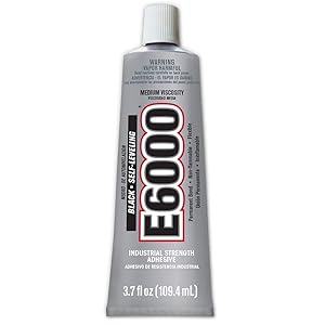 Eclectic Products 230031 3.7 oz. E6000 Medium Viscosity Industrial Strength Adhesive, Black