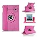 Nozza 360 Degree Rotating iPad 2 Case (Dandelion Pink): Folio Convertible Cover Multi-angle Vertical and Horizontal Stand with Smart On/Off for the Apple iPad 2/the New iPad(iPad 3)/iPad 4 NOT for iPad Air