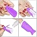 Nail Polish Remover Clips Nail Art Soak Off Caps Clips UV Gel Polish Remover Wrap Cleaner Clip Cap Tool, Purple, Pink, White, Black, Rose Red (50 Pieces)