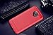 Moto X4 Case, Dretal [Shock Resistant] Flexible Soft TPU Brushed Anti-Fingerprint Full-Body Protective Case Cover for Motorola Moto X4 (2017) (Red)