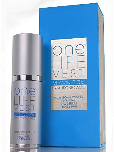 Introducing Revolutionary Product: A Luxury Anti Aging Treatment, Organic Vitamin C Serum 20% + Hyaluronic Acid For Men & Women by One Life Vest Skincare for Dark Spot, Fine Lines and Wrinkles.