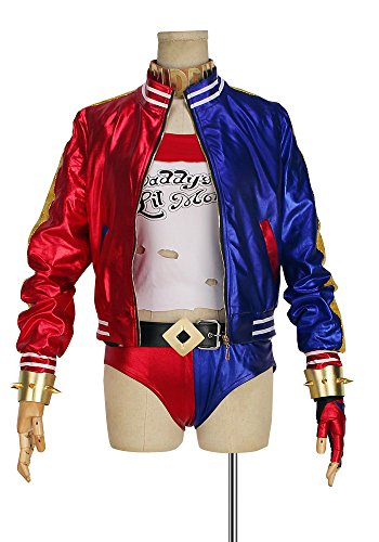 Cosonsen Batman Arkham City Suicide Squad Harley Quinn Cosplay Costume full set size