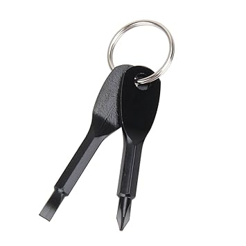 Matefield 2pcs Key Ring Screwdriver EDC Set Outdoor Pocket Mini Tool with Keychain