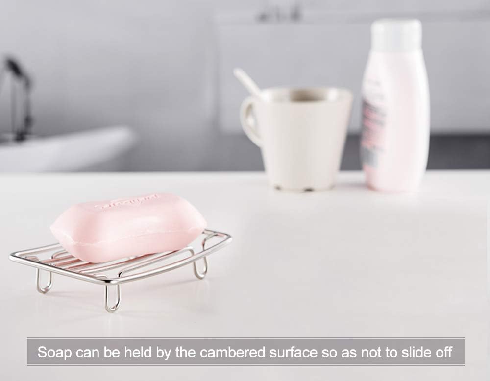 GUUKAR Stainless Steel Bar Soap Dish, Rust Proof Soap Sponge Holder, Self Draining Soap Dishes for Shower, Rv, Tub, Kitchen Sink and Bath: Home & Kitchen