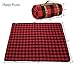Picnic Blanket - Waterproof Extra Large 87'' X 67'' Portable Picnic Mat, Sandproof Beach Mat, Outdoor Rug for Camping, Red Checkered
