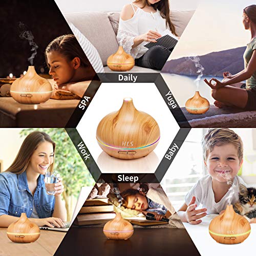 Aroma Diffuser for Essential Oil Large Room Diffusers Set with 10 Essential Oils,Ultrasonic 550ml Aromatherapy Diffuser… - Image 5
