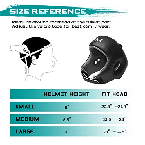 Luniquz Boxing Protective Headgear for Kids, L Black - Thumbnail 5