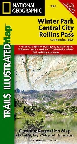 Winter Park, Central City, Rollins Pass Map (National Geographic Trails Illustrated Map, 103)