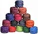 Pack of 15 Pcs 15 Colors Metallic Cotton Crochet Thread Size8 ，Total 655 Yards Knitting Balls Yarn Tatting Doilies Assorted Skeins Lacey Craft Thread