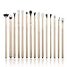 Jessup Eye Makeup Brushes Lip Brush Eyeshadow Brow Liner Make-up Set Beauty Brush Tool Kits 15 Pcs Brush Set Golden/Rose Gold T407